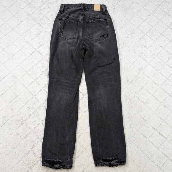 Free People Jeans Women's 28 Black We The Free Crvy Straight Shooter Distressed  - Picture 8 of 10